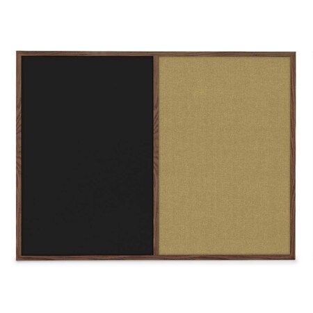 United Visual Products Slim Style Indoor Enclosed Corkboard, 48 UVRDS48SBH-WHITE-BLACK